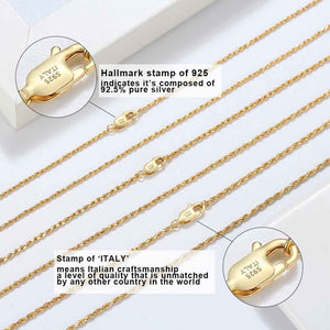 Gold Twisted Rope Chain Necklace (Width 1.2mm)