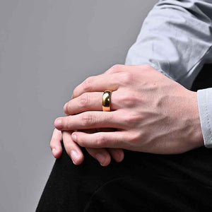 8mm gold wedding band jewellery