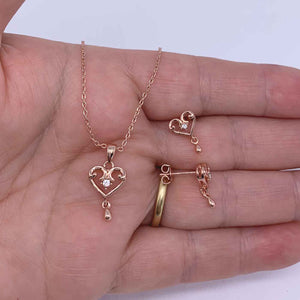 rose gold jewellery set frenelle