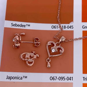 rose gold jewellery set frenelle