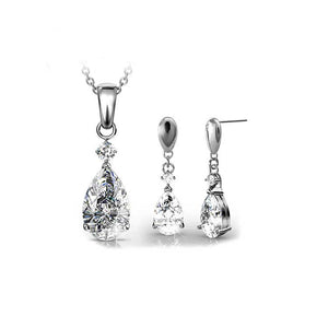 18K White Gold Bridal Evening Jewellery set "Kris"
