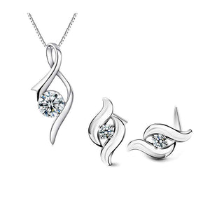 925 sterling silver jewellery set "Mia"