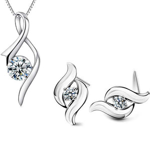 925 sterling silver jewellery set "Mia"