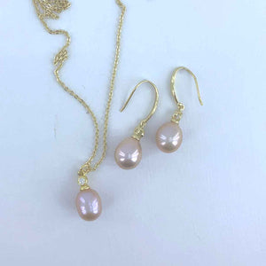 gold pearl crystal necklace by frenelle jewellery online auckland nz