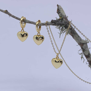 18K Gold Heart Necklace "Vida" (10mm)