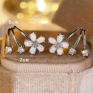 Size of white opal crawler earrings from frenelle jewellery