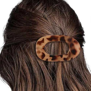 Flat Hair Clip "Mel" (Matt Light Tortoise)