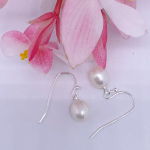 silver white pearl earrings for bridal wedding frenelle jewellery online nz