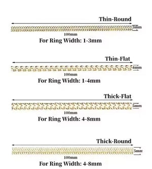 gold ring size reducer four sizes