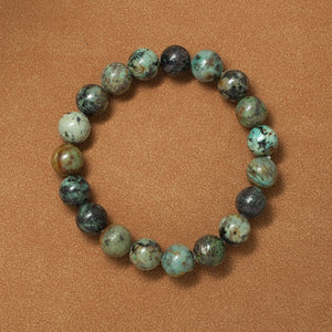 Stretch Bracelet 8mm gemstones "Mala" (African Turquoise)