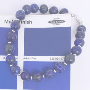 silver lapis lazuli bracelet by frenelle jewellery
