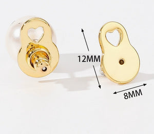 gold bullet lifters earring backs frenelle jewellery