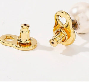 gold bullet lifters earring backs frenelle jewellery