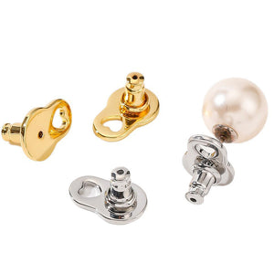 gold bullet lifters earring backs frenelle jewellery