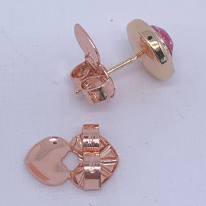 3 Pairs Rose-Gold Earring Back Lifters "Heart"