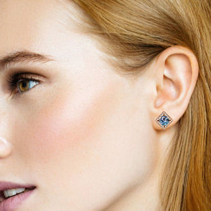 rose gold alexandrite stud earrings red hair