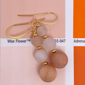Gold Drop Earrings "Ardesia" (Adventurine)