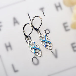 silver blue celtic earrings frenelle jewellery buy online auckland nz