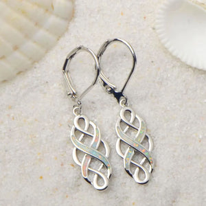 silver opal celtic earrings frenelle jewellery online auckland nz