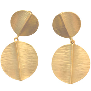 gold leaf earrings dangle frenelle jewellery online auckland nz