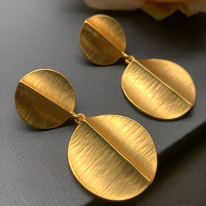 gold leaf earrings dangle frenelle jewellery online auckland nz