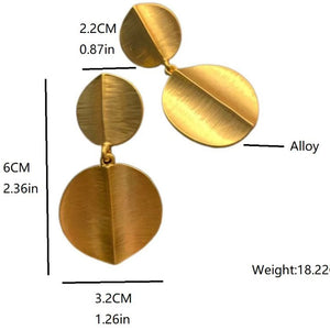 gold leaf earrings dangle frenelle jewellery online auckland nz