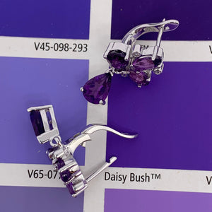 silver amethyst drop earrings frenelle jewellery auckland nz
