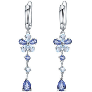 sky blue topaz drop earrings by frenelle jewellery auckland nz