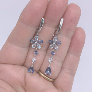 sky blue topaz drop earrings by frenelle jewellery auckland nz