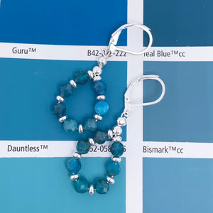 apatite blue gemstone earrings silver frenelle jewellery