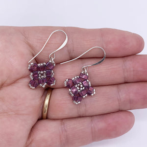 silver amethyst drop earrings frenelle online jewellery auckland nz