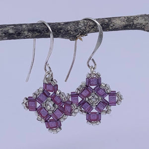 silver amethyst drop earrings frenelle online jewellery auckland nz