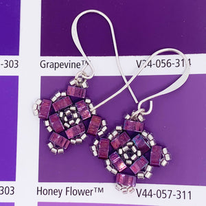 silver amethyst drop earrings frenelle online jewellery auckland nz