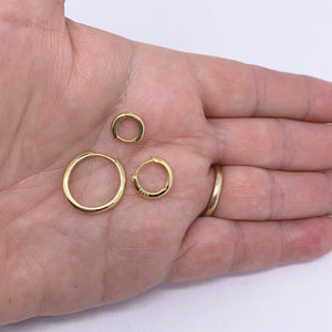 gold huggie plain earrings for men and women frenelle jewellery online auckland nz