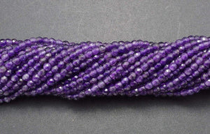 Amethyst Facetted Gemstone Beads (4mm)