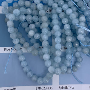 aquamarine blue gemstone beads 4mm frenelle jewellery