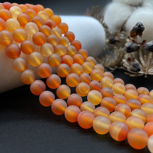 orange carnelian loose stone beads