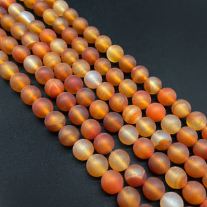 orange carnelian loose stone beads frenelle jewellery 2