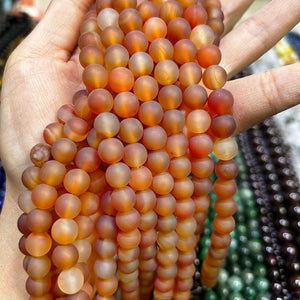 orange carnelian loose stone beads frenelle jewellery 3