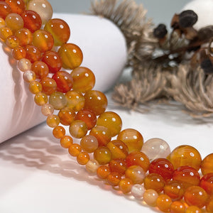Carnelian Gemstone Beads (4mm)