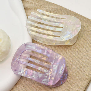 Flat Hair Clip "Mel" (Blue Glow)