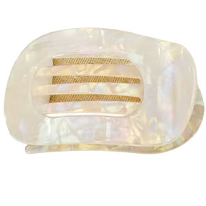 Flat Hair Clip "Mel" (White Glow)