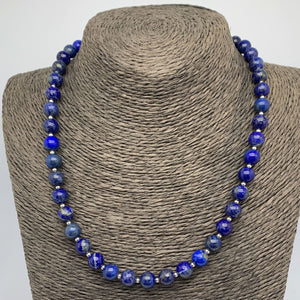 lapis lazuli 8mm bead necklace jewellery frenelle