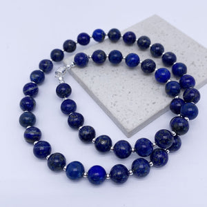 lapis lazuli 8mm bead necklace