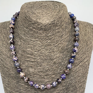 Silver Necklace "Ardesia" (Lapis Lazuli- Earth)