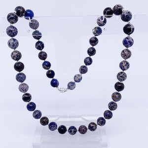 Silver Necklace "Ardesia" (Lapis Lazuli- Earth)