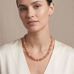 orange carnelian gemstone necklace frenelle jewellery