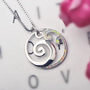 silver opal nz pendant necklace frenelle Jewellery buy online auckland nz