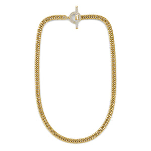 gold curb chain with toggle clasp frenelle jewellery