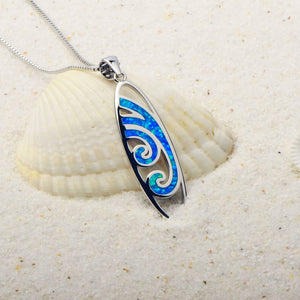 silver blue opal pendant necklace frenelle jewellery online auckland nz